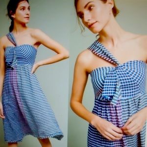Anthropologie Maeve Gingham Plaid Dress